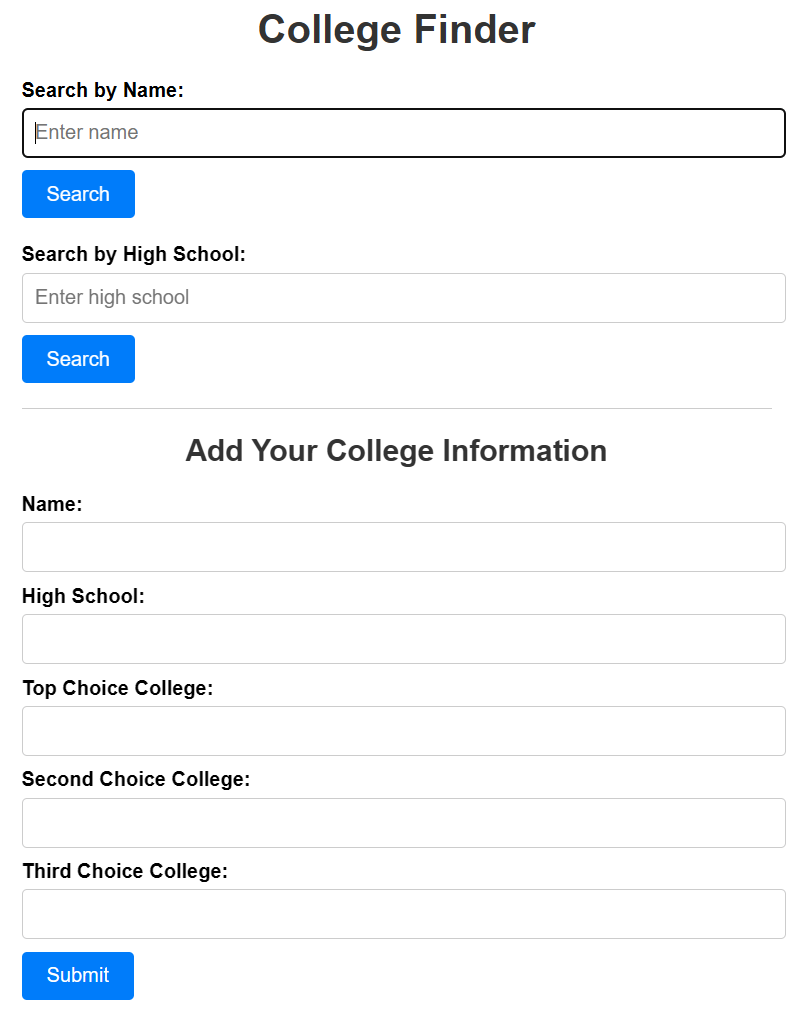 College Choice Hub screenshot